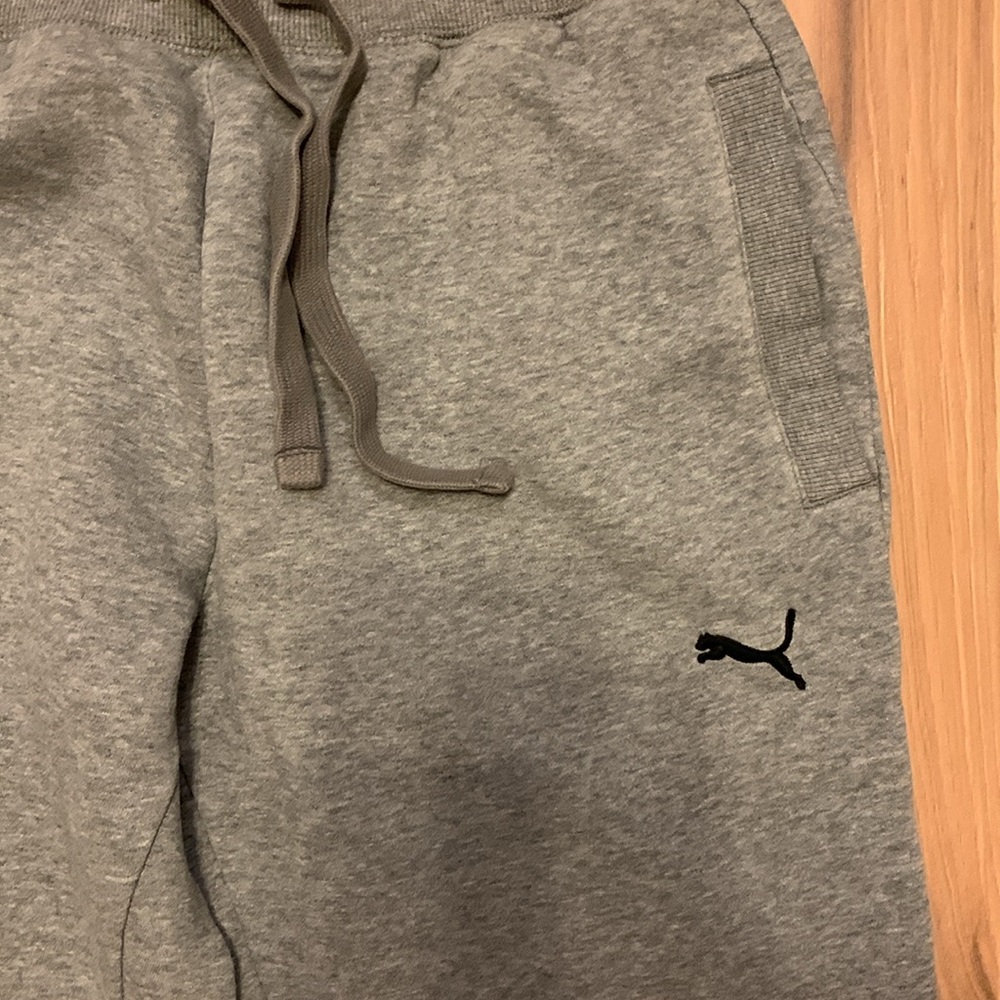 Puma Gray Drawstring Track Pants - Picture 2 of 5